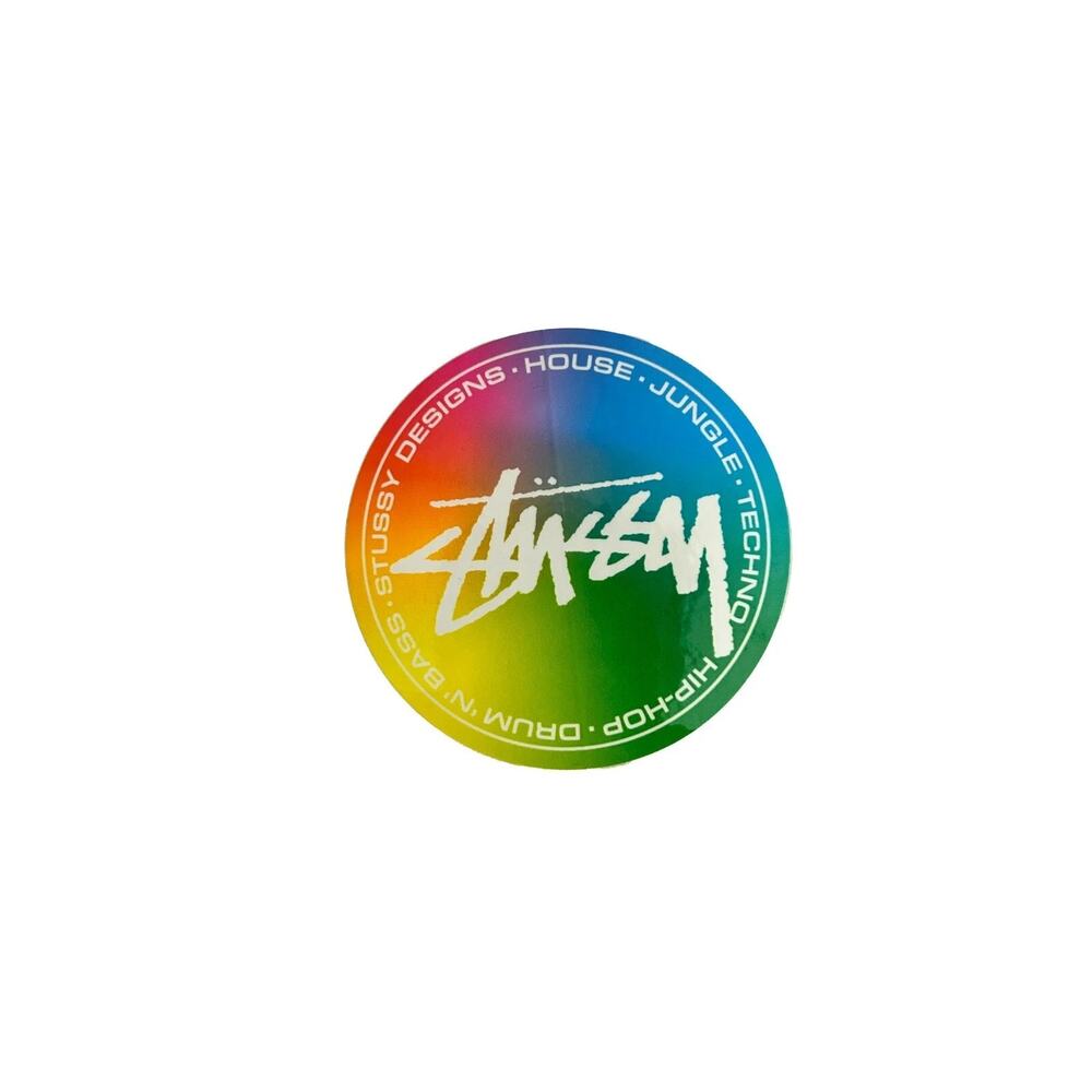 Stussy Design House Jungle Techno Hiphop Drums N Bass Circle Sticker – Authentic